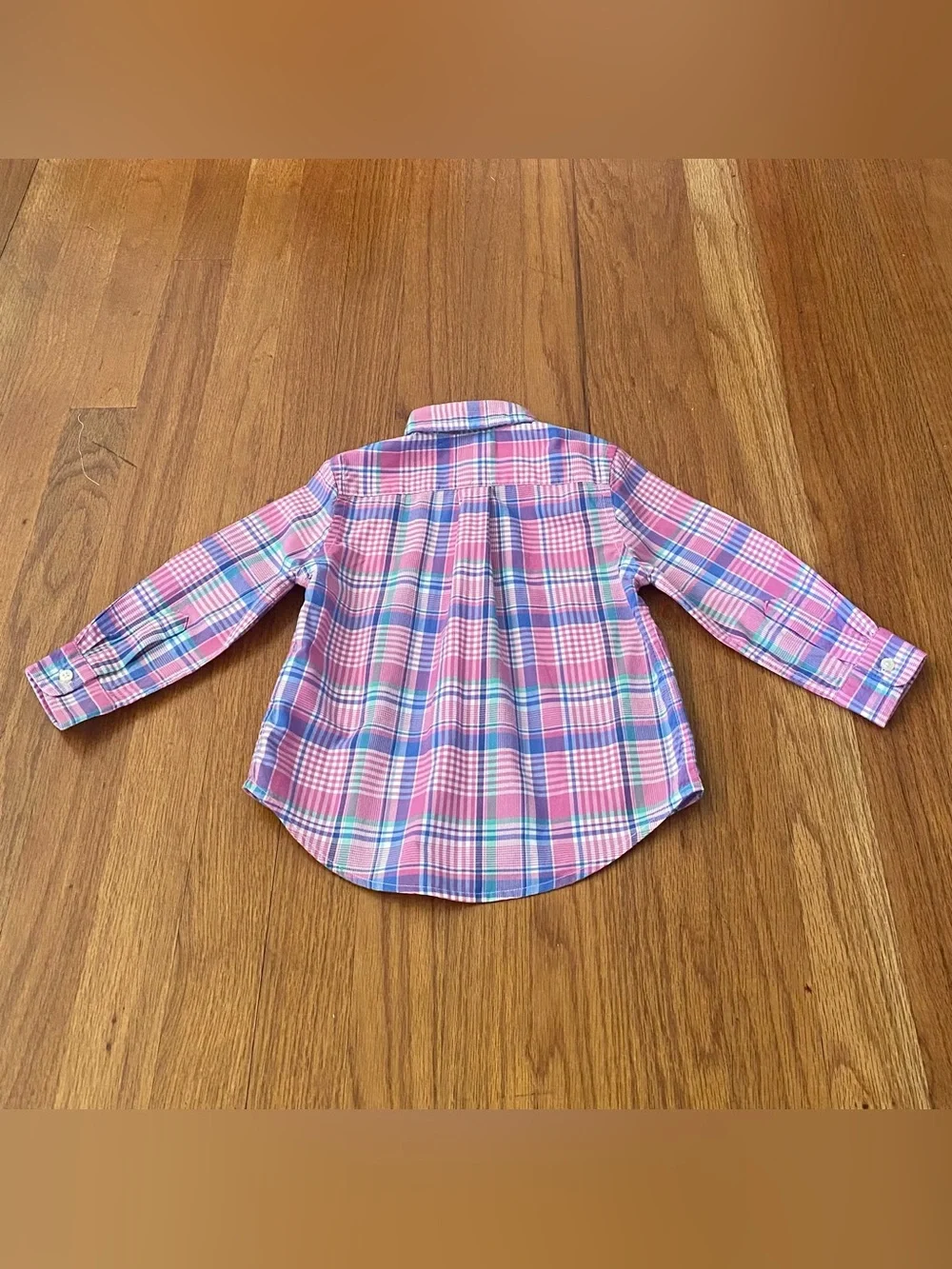 Ralph Lauren Plaid Button-Down Shirt and Abrasion Navy Pants Set